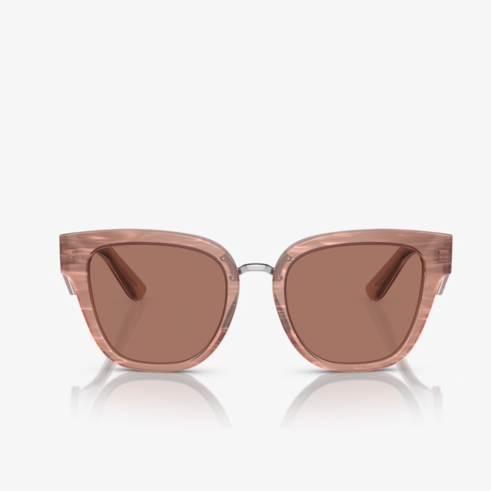 Dolce & Gabbana Women's Brown Acetate Square Butterfly Frame Sunglasses DG4394